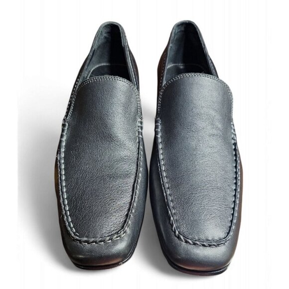 GORDAN RUSH COLLECTION Men\'s black leather slip on loafer dress shoes size 9.5 main image 9